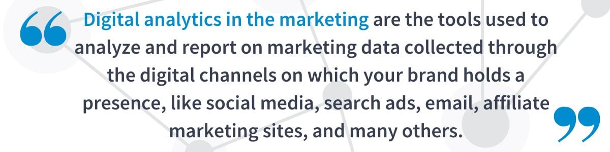 Digital analytics in the marketing definition