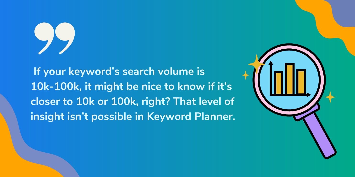 Google Keyword Planner has limited capabilities