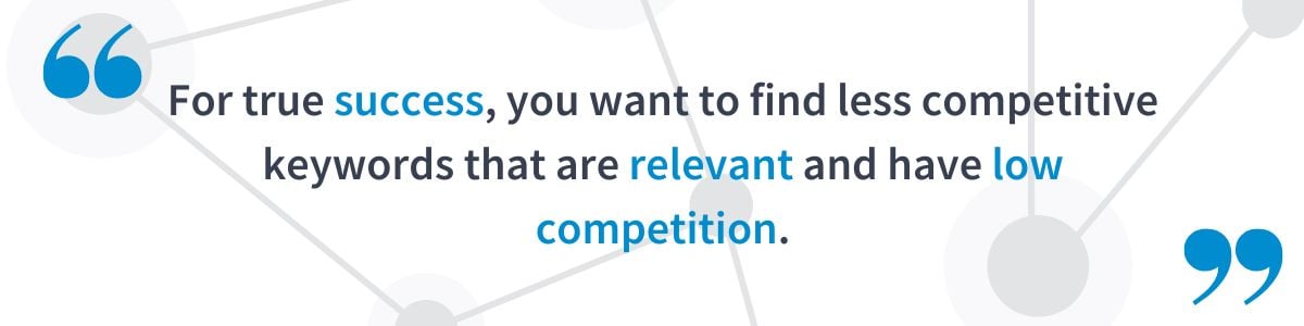 low competition keyword quotes