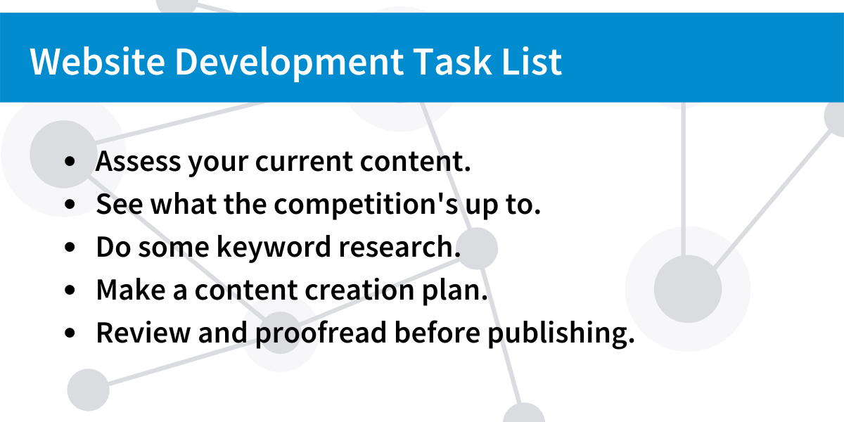 Website Development Task List