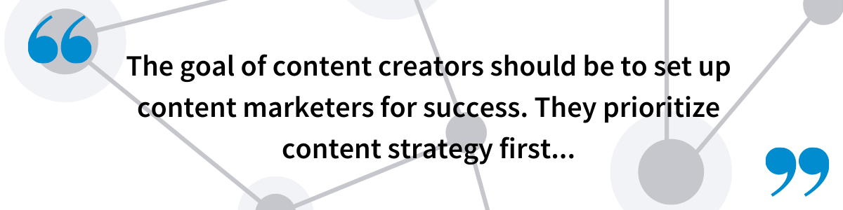 goal of content creators