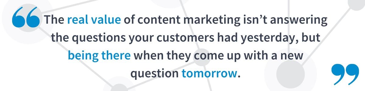 Real Value of Content Marketing Quote