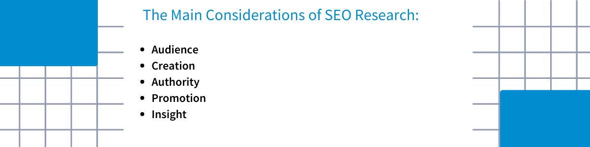 Main Considerations of SEO Research