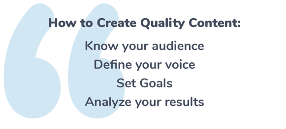 Create Quality Online Content