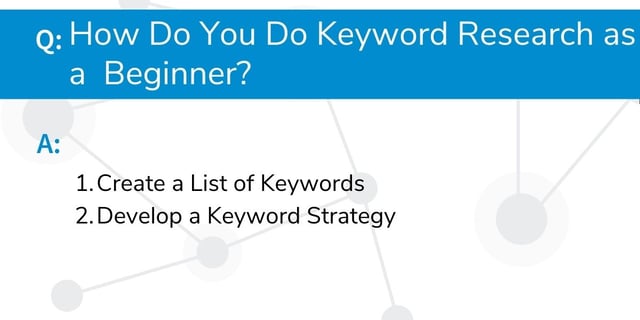 Q&A beginner keyword research
