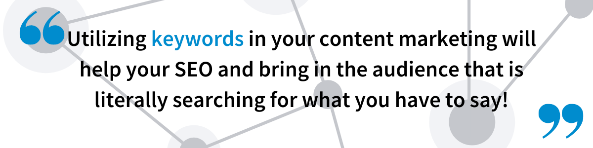 quote about using keywords in SEO