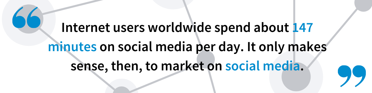 Market on social media to reach daily internet users