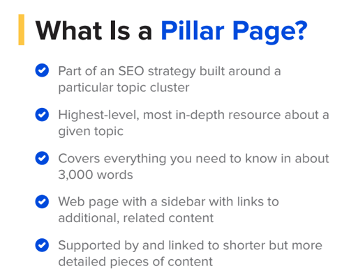 What is a pillar page?