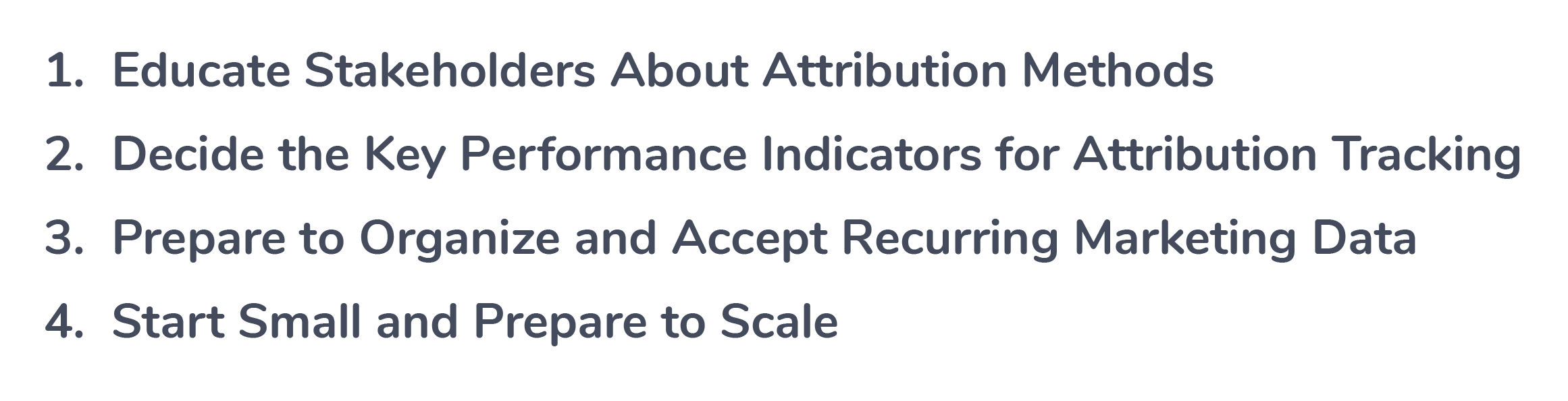 Marketing Attribution Best Practice Steps