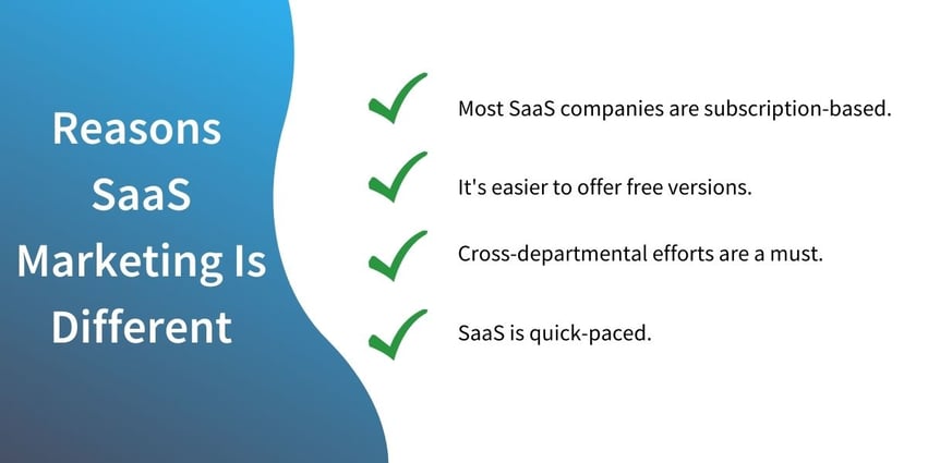 Reasons SaaS Marketing Is Different List