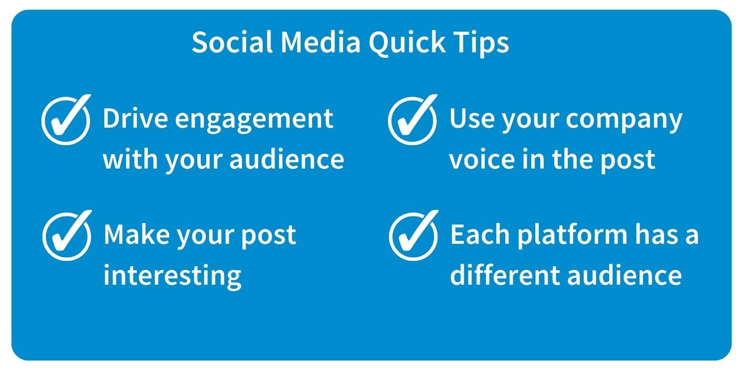 Social media quick tips