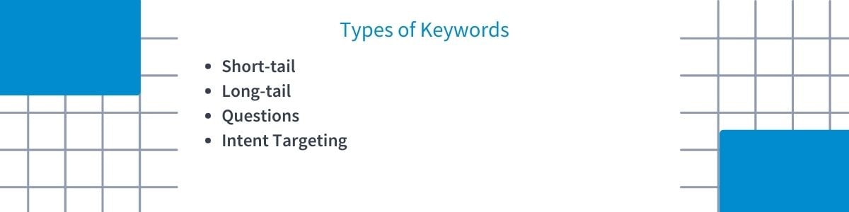 Types of Keywords List