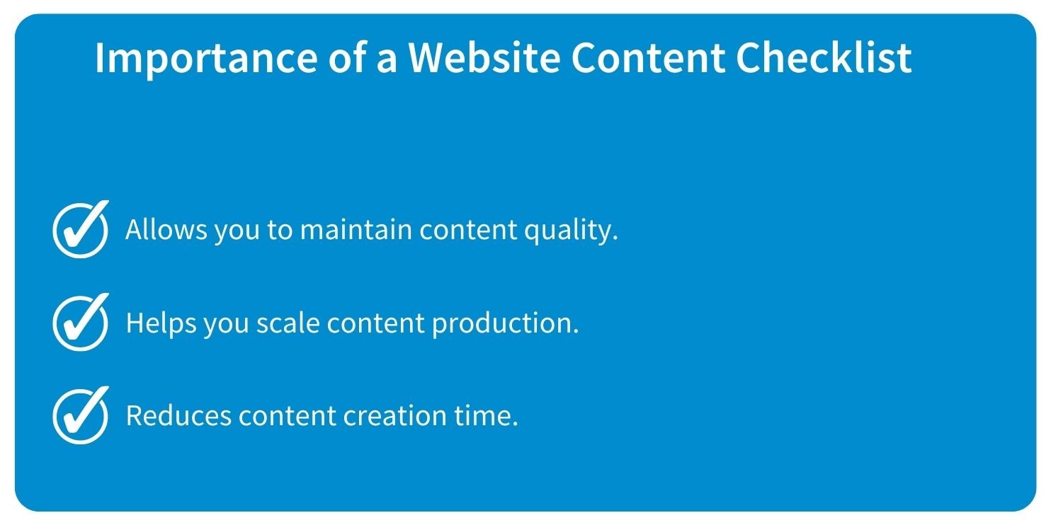 Importance of a Website Content Checklist