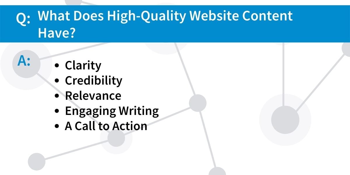 What Does High-Quality Website Content Have