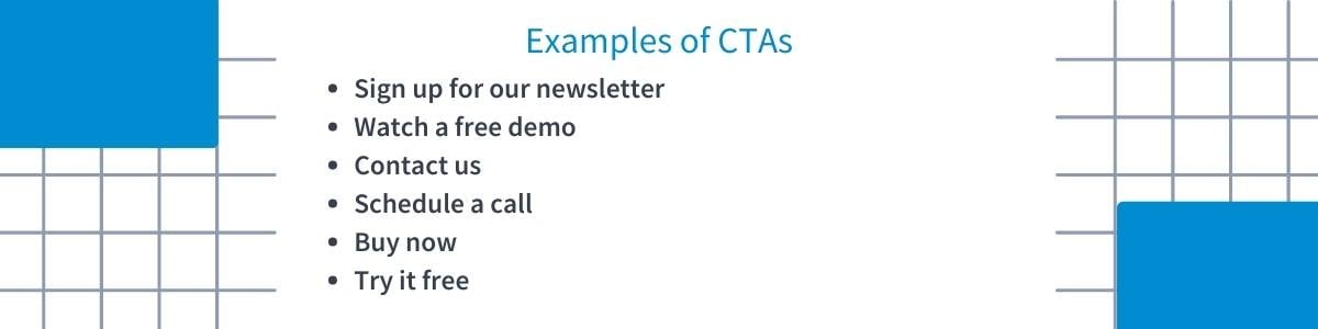 Examples of CTAs