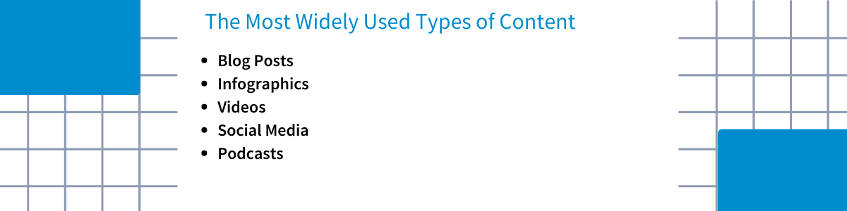 The Most Widely Used Types of Content
