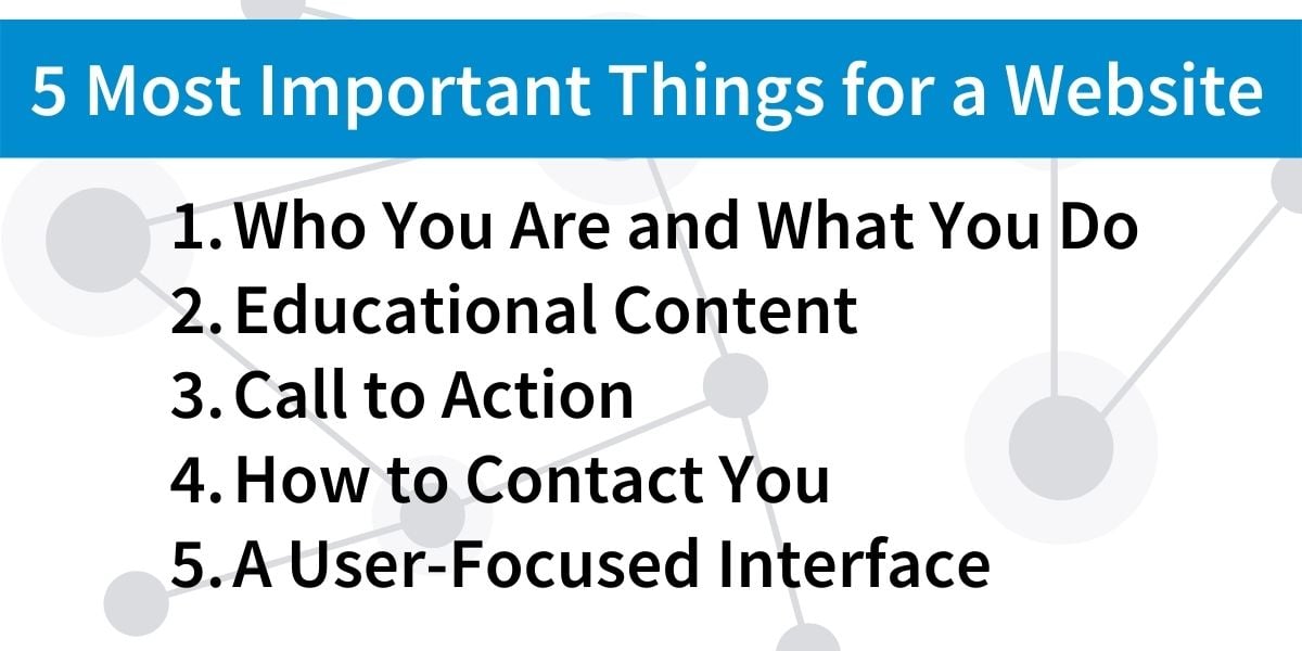 5 Most Important Things for a Website