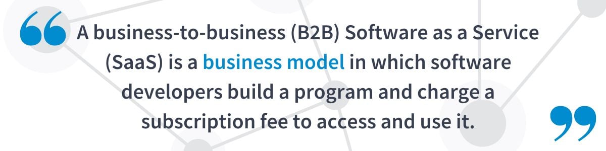 B2B SaaS definition