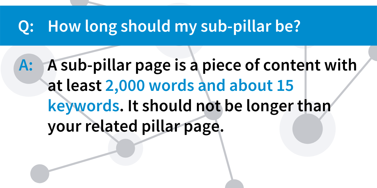 sub-pillar content keywords