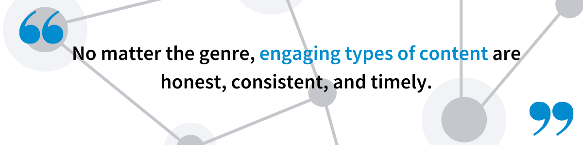 A quote about writing engaging content