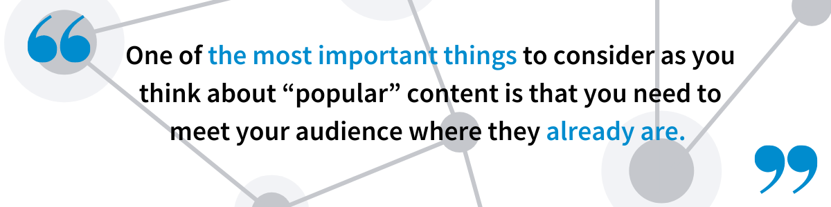 quote about creating popular content