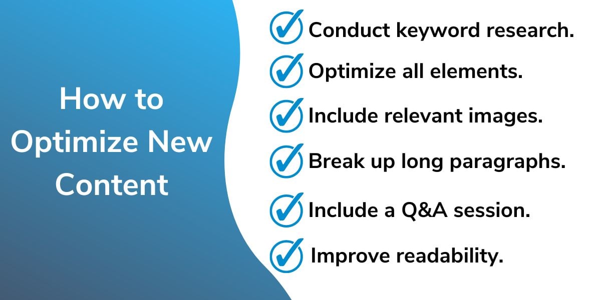 How to Optimize New Content