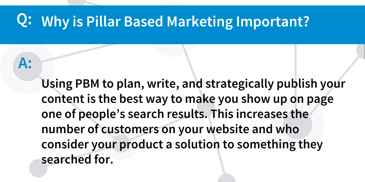 Why is pillar based marketing important?