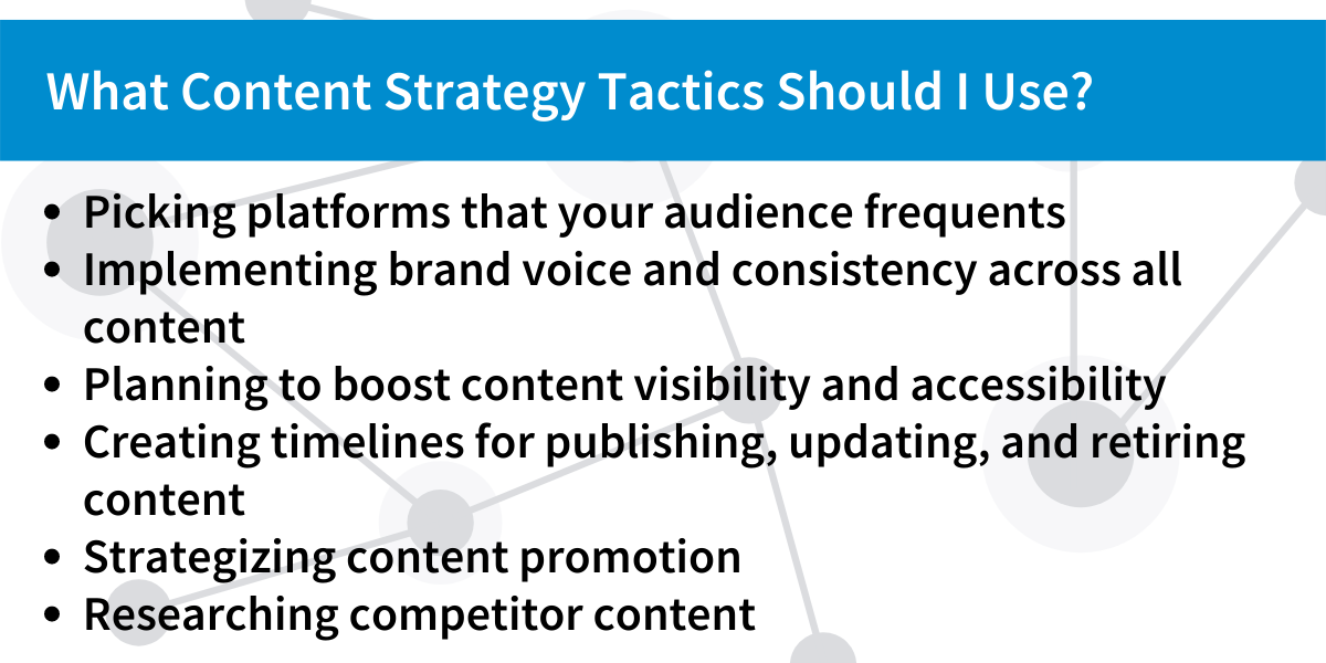 Content Strategy Components and Tactics