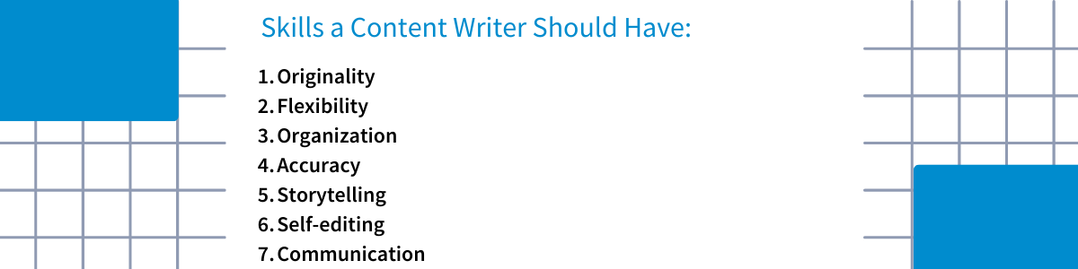 Skills a content writer should have