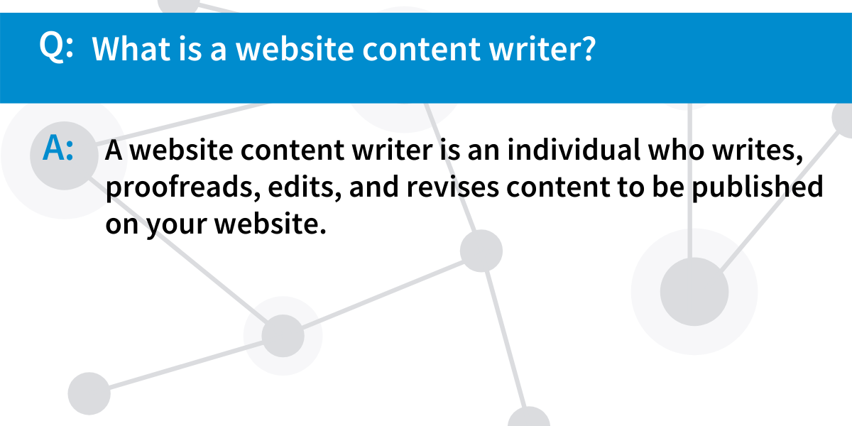 What is a website content writer
