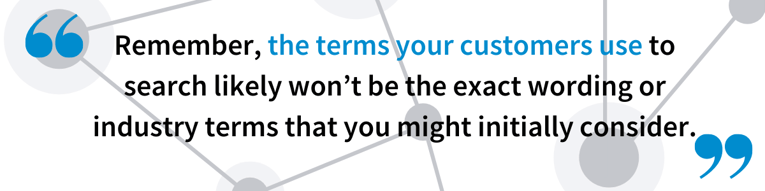 Quote about importance of using the right keywords