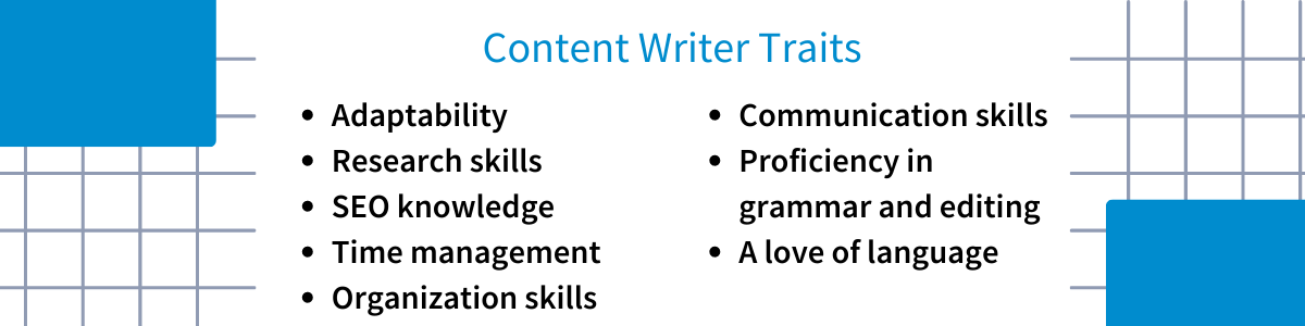 Content writer traits