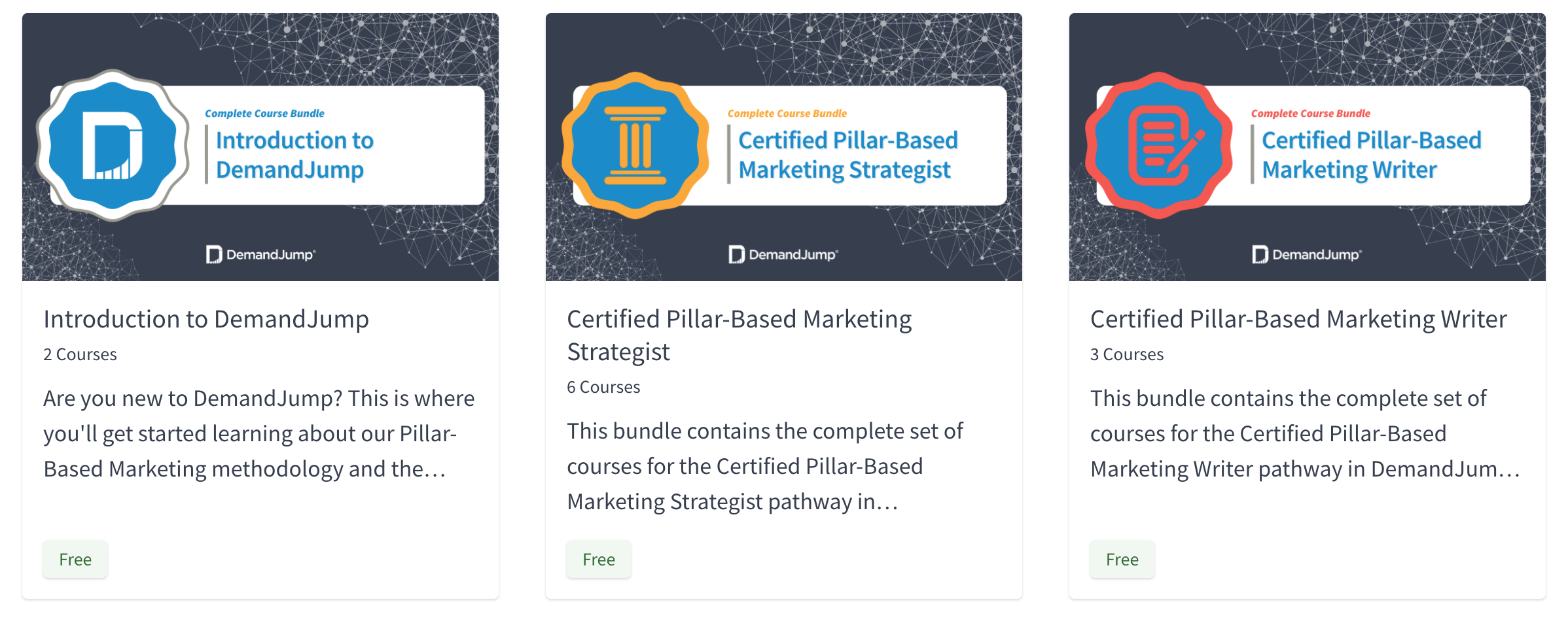 DemandJump University Course Examples