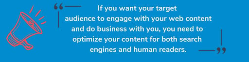 optimize your content for both search engines and human readers