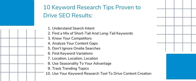 list of keyword research tips
