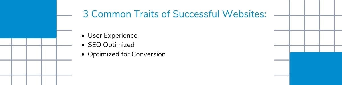 List 3 common traits of successful websites