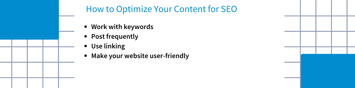Optimizing content for SEO