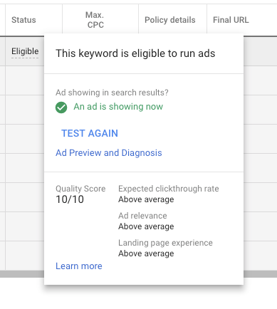 Check Quality Score Components