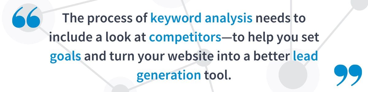 Competitor Keyword Analysis Quote