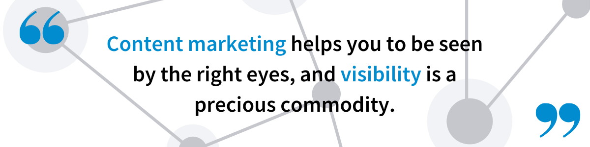 Content marketing promotes brand visibility
