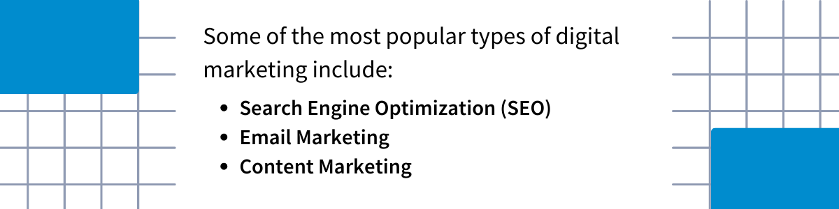 most popular types of digital marketing list
