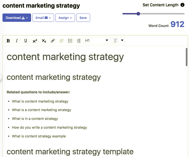 Content Marketing Strategy Content Brief