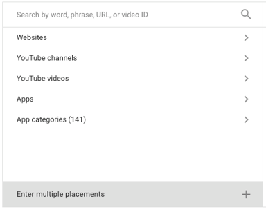 enter multiple placements for display ads